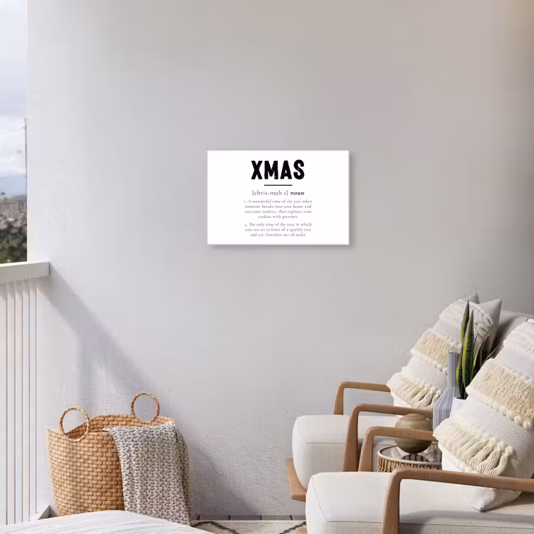Kerst - Wit - Xmas - Quotes - Feestdagen Tuinposter op houten frame 2 cm dik klein -sfeer1