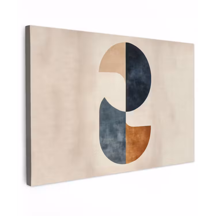 Cirkels - Abstract - Kleurrijk Tuinposter op houten frame 2 cm dik klein -3d