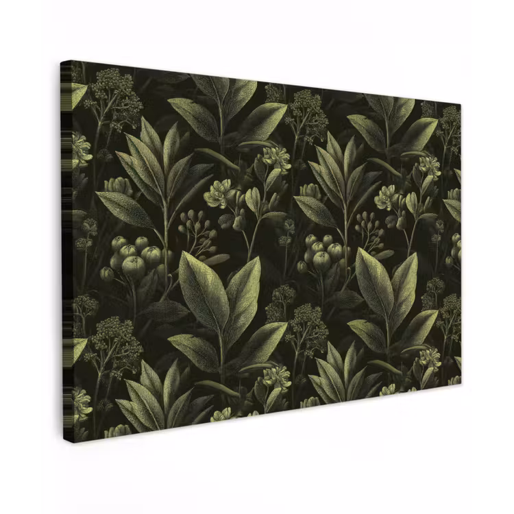 Klassiek - Donker - Botanisch - Planten Tuinposter op houten frame 2 cm dik klein 845 -3d