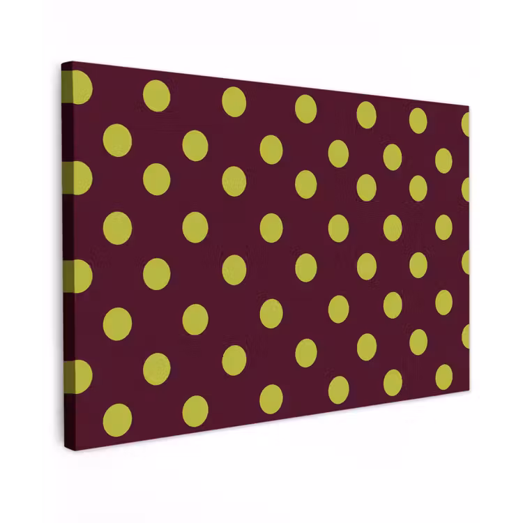 Klassiek - Stippen - Groen Tuinposter op houten frame 2 cm dik klein 845 -3d
