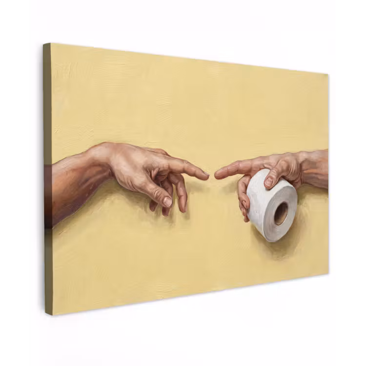 Klassiek - Kunst - Humor Tuinposter op houten frame 2 cm dik klein -3d