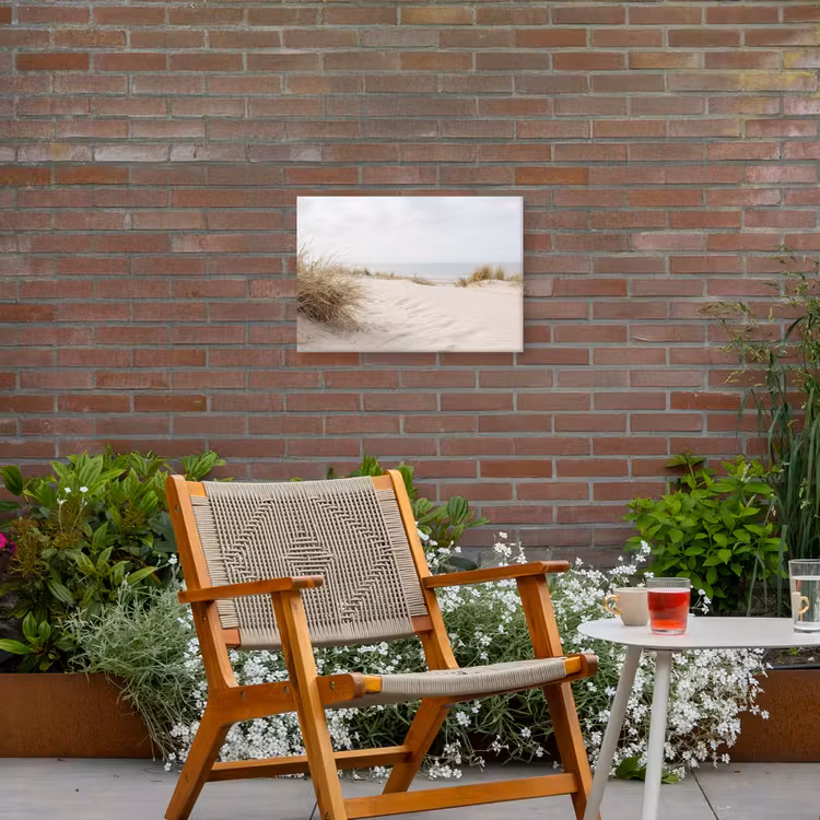 Wolken - Duinlandschap - Zand Tuinposter op houten frame 2 cm dik klein -sfeer3