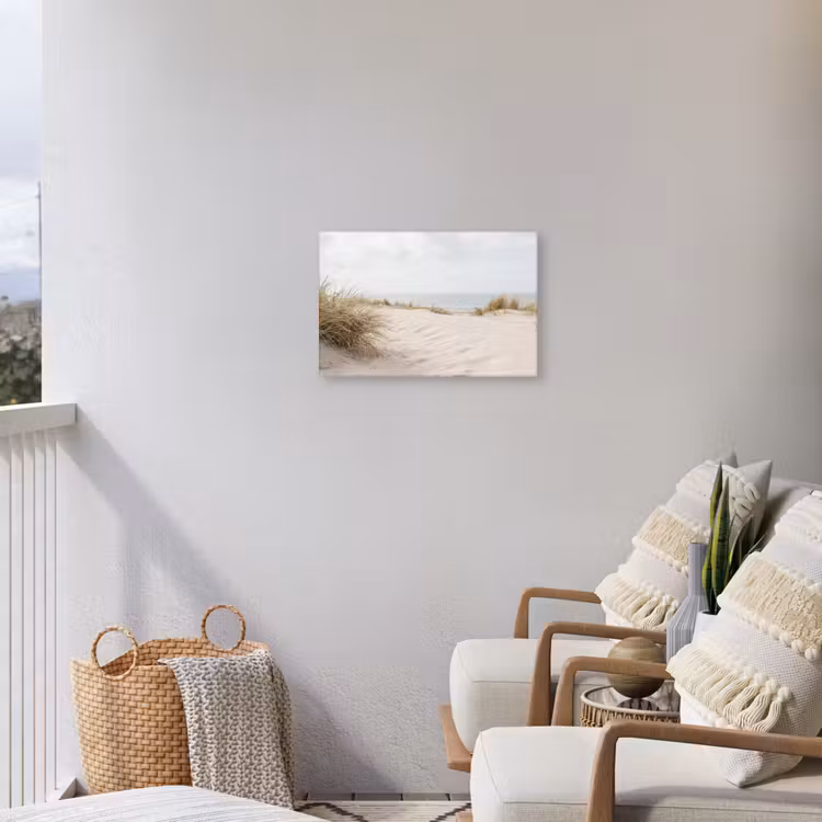 Wolken - Duinlandschap - Zand Tuinposter op houten frame 2 cm dik klein -sfeer1