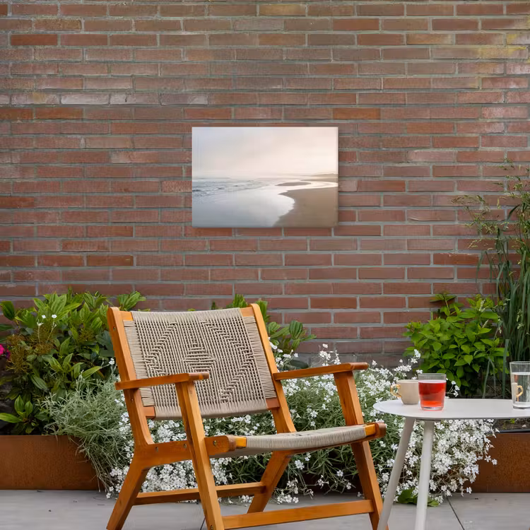 Kustlijn - Strand - Oceaan Tuinposter op houten frame 2 cm dik klein -sfeer3