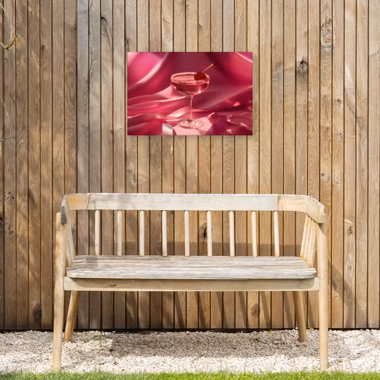 Cocktail - Pink - Luxe Tuinposter op houten frame 2 cm dik klein -sfeer4