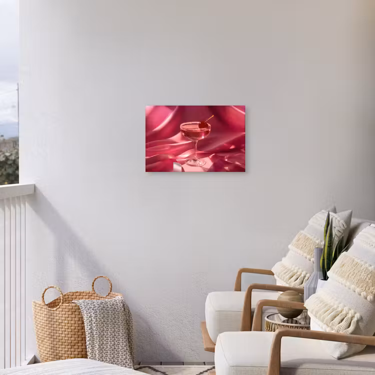 Cocktail - Pink - Luxe Tuinposter op houten frame 2 cm dik klein -sfeer1