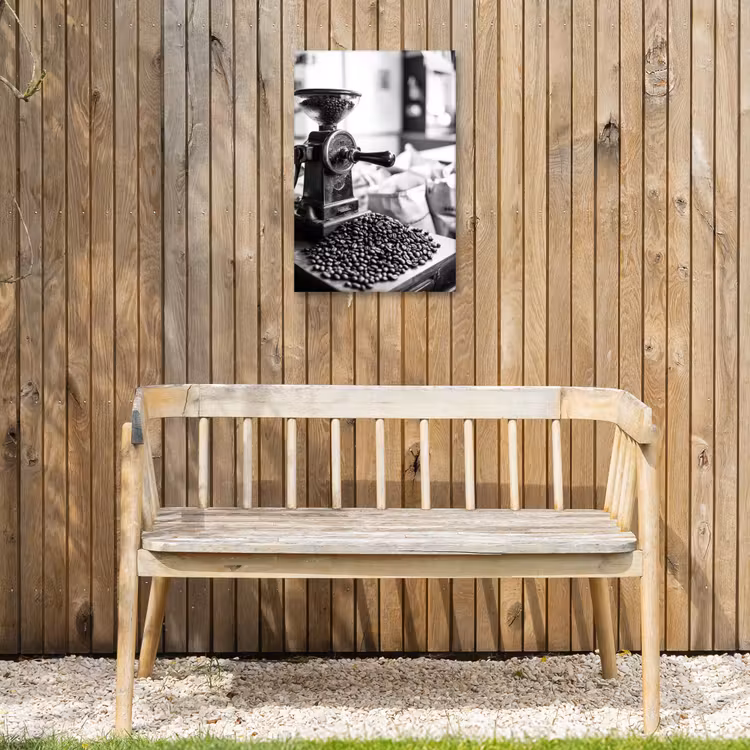 Koffiemolen - Gemalen - Vintage Tuinposter op houten frame 2 cm dik klein -sfeer4
