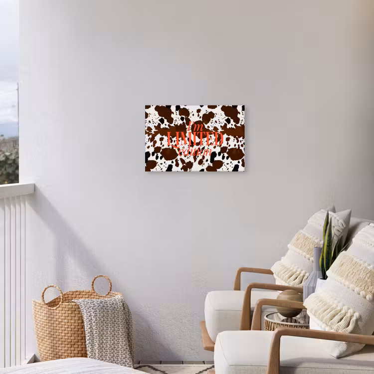 Koeienprint - Limited edition - Rood Tuinposter op houten frame 2 cm dik klein -sfeer1