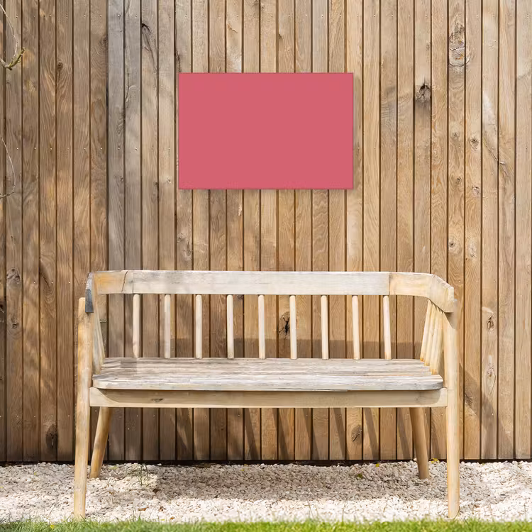 Crimson - Rose - Roze Tuinposter op houten frame 2 cm dik klein 845 -sfeer4