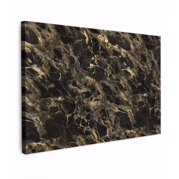 Kristal - Goud - Zwart - Marmer Tuinposter op houten frame 2 cm dik klein 845 -3d