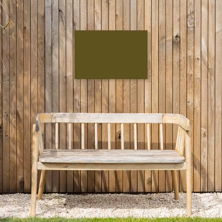 Dark - Olive - Groen Tuinposter op houten frame 2 cm dik klein 845 -sfeer4