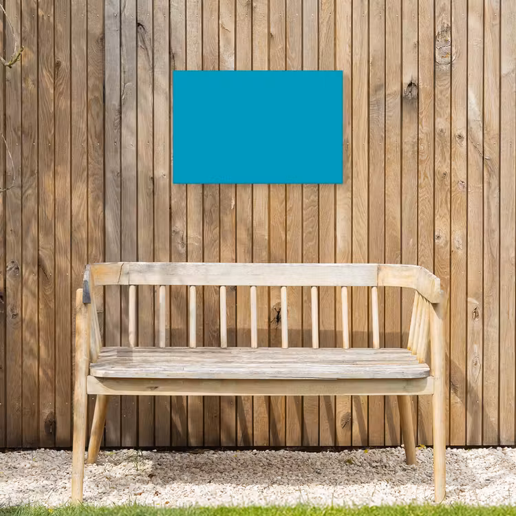 Deep - Turquoise - Turkoois Tuinposter op houten frame 2 cm dik klein 845 -sfeer4