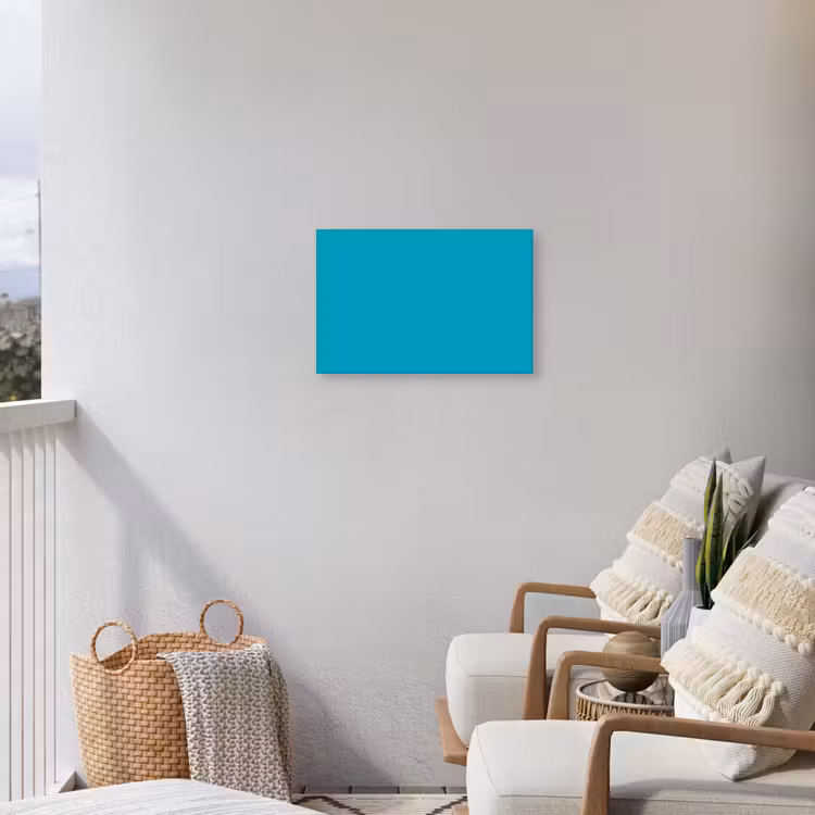 Deep - Turquoise - Turkoois Tuinposter op houten frame 2 cm dik klein 845 -sfeer1