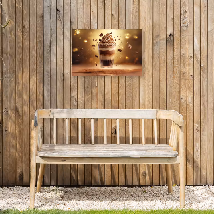 Dessert - Chocolade - Zoet - Eten Tuinposter op houten frame 2 cm dik klein -sfeer4