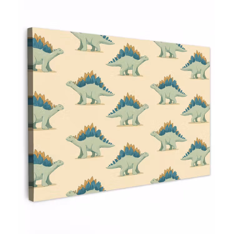 Dino - Patroon - Groen Tuinposter op houten frame 2 cm dik klein 845 -3d