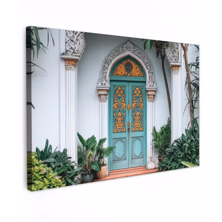 Deur - Patronen - Planten Tuinposter op houten frame 2 cm dik klein -3d