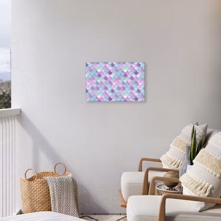 Dromerig - Zeemeermin - Pastel Tuinposter op houten frame 2 cm dik klein 845 -sfeer1