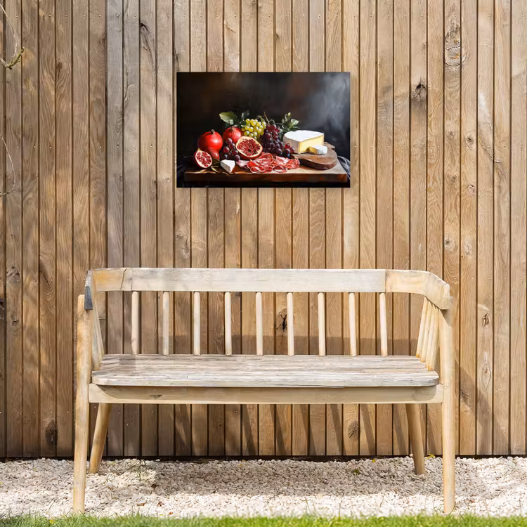 Borrelplank - Stilleven - Vintage Tuinposter op houten frame 2 cm dik klein -sfeer4