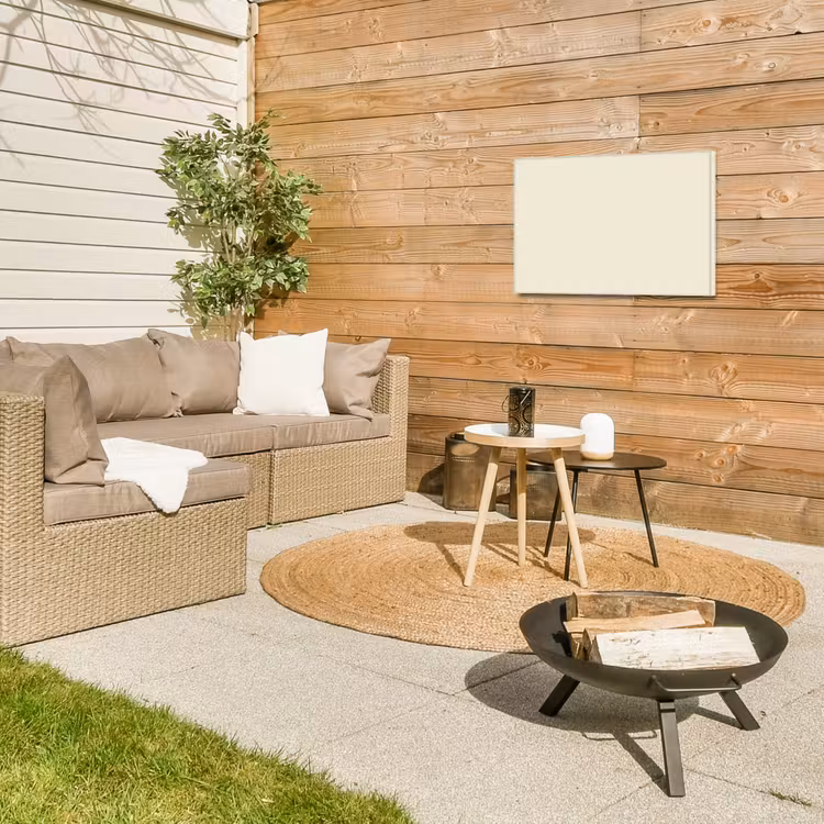 Drop - Delay - Nude Tuinposter op houten frame 2 cm dik klein 845 -sfeer2