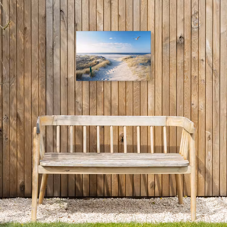Duin - Meeuw - Strand - Zee - Zon Tuinposter op houten frame 2 cm dik klein -sfeer4