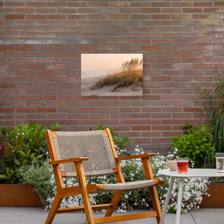 Duinlandschap - Zonsondergang - Strand Tuinposter op houten frame 2 cm dik klein -sfeer3
