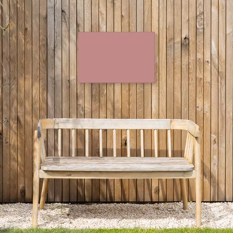 Dusty - Rose - Roze Tuinposter op houten frame 2 cm dik klein 845 -sfeer4