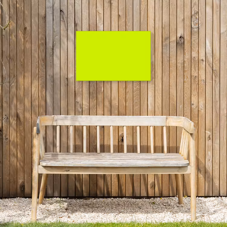 Electric - Lemon - Geel Tuinposter op houten frame 2 cm dik klein 845 -sfeer4