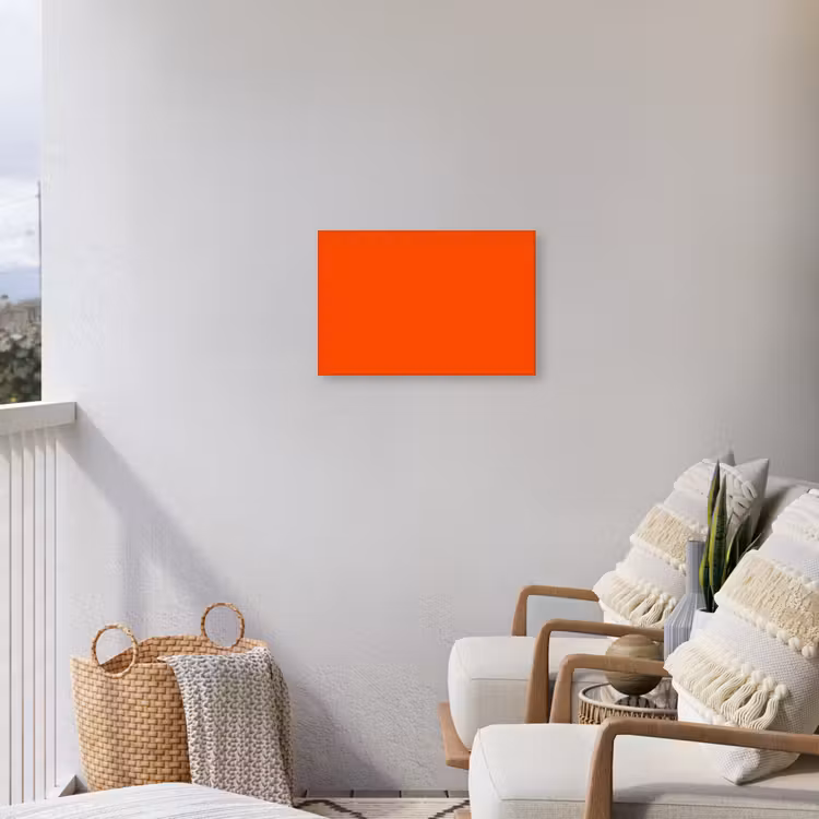 Fiery - Tangerine - Oranje Tuinposter op houten frame 2 cm dik klein 845 -sfeer1