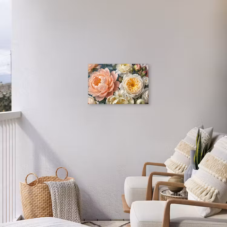 Bloemen - Boeket - Natuur - Klassiek - Kleurrijk Tuinposter op houten frame 2 cm dik klein -sfeer1