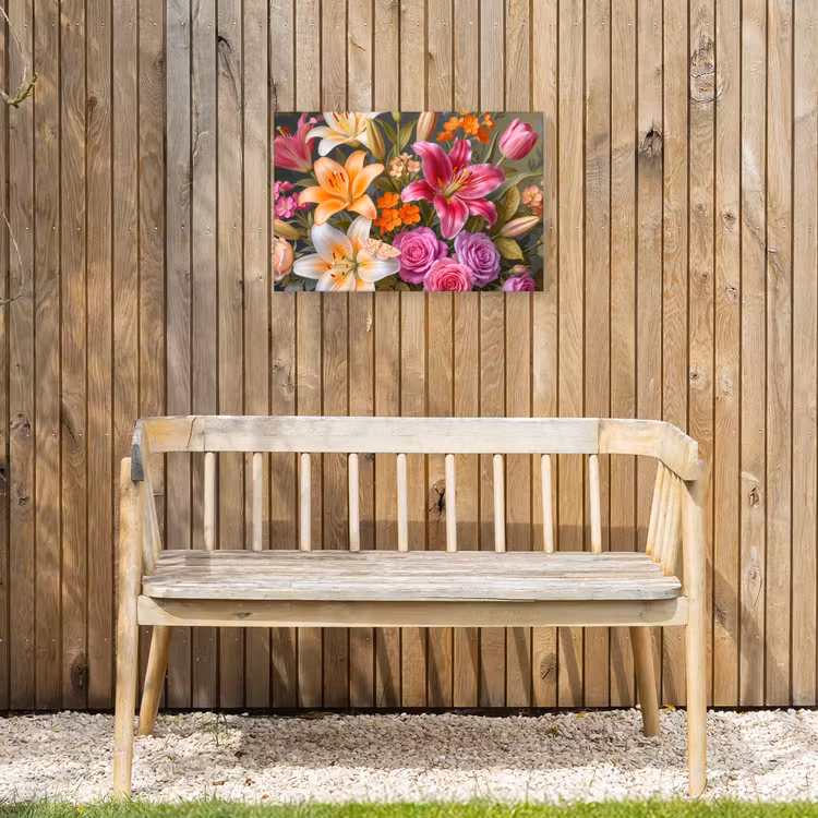 Bloemen - Boeket - Natuur - Kleurrijk - Modern Tuinposter op houten frame 2 cm dik klein -sfeer4