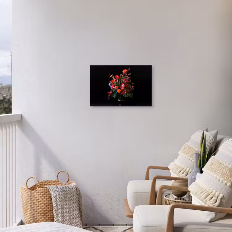 Bloemen - Boeket - Sierlijk Tuinposter op houten frame 2 cm dik klein -sfeer1