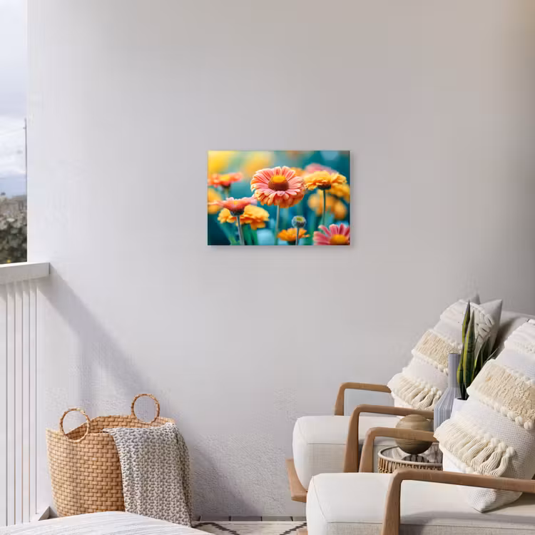 Bloemen in zomerse pracht Tuinposter op houten frame 2 cm dik klein -sfeer1