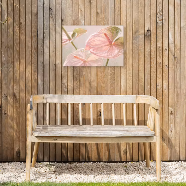 Bloemen - Pastel - Abstract - Natuur - Groen Tuinposter op houten frame 2 cm dik klein -sfeer4