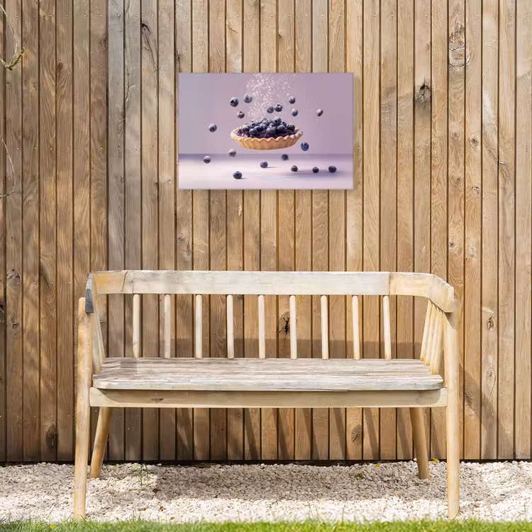 Eten - Taart - Bessen - Blauw Tuinposter op houten frame 2 cm dik klein -sfeer4