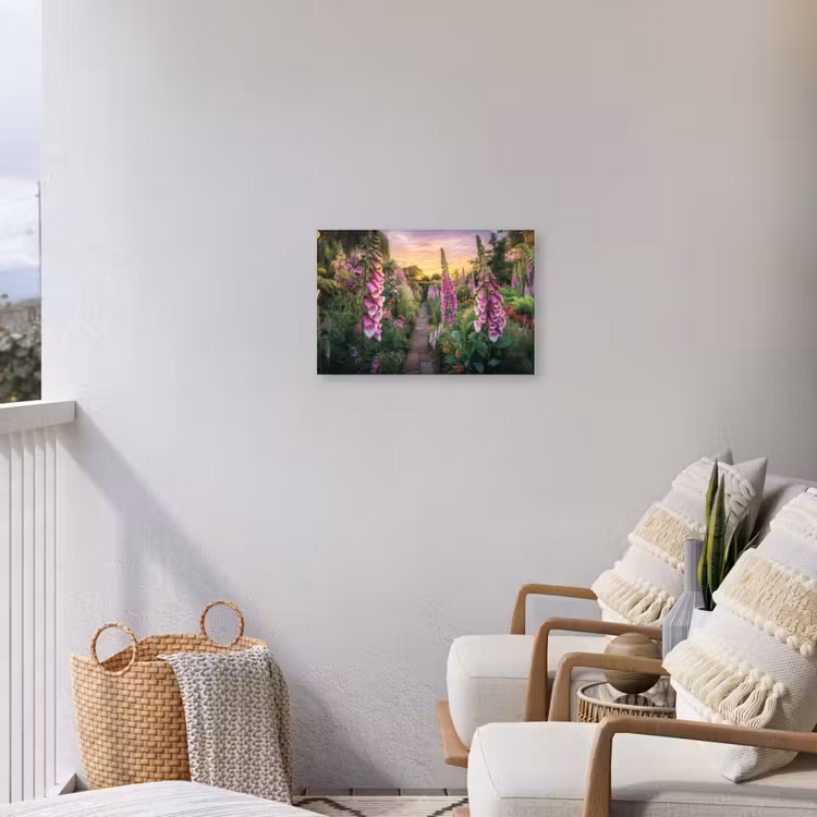 Vingerhoedskruid - Bloemen - Tuin Tuinposter op houten frame 2 cm dik klein -sfeer1