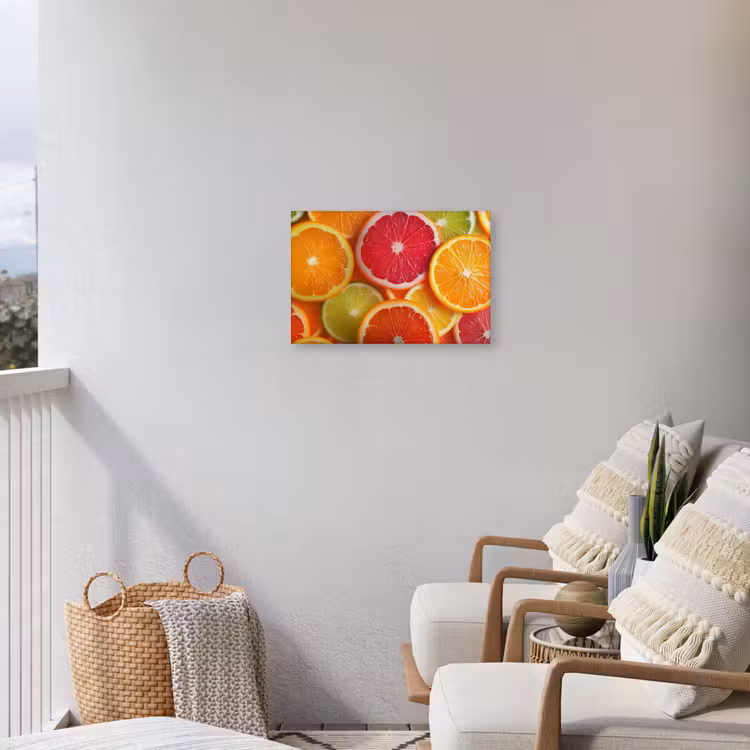 Fruit - Kleurrijk - Close up Tuinposter op houten frame 2 cm dik klein -sfeer1