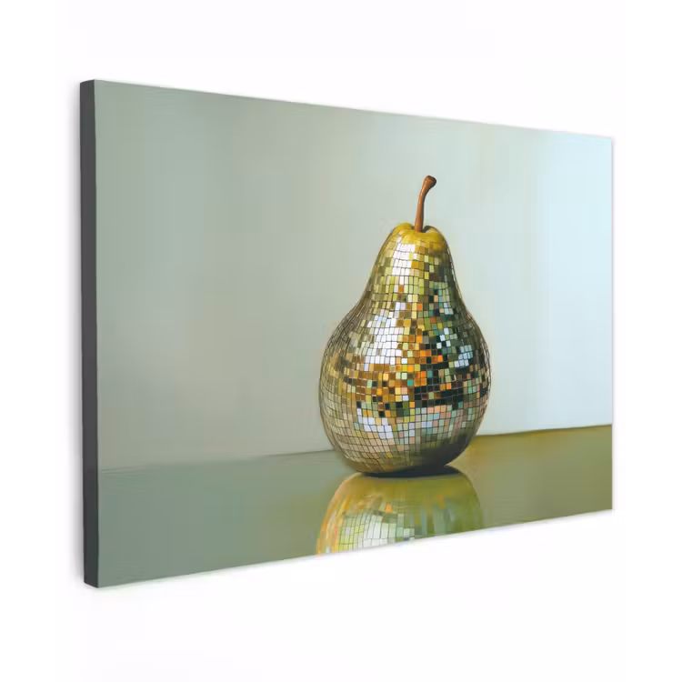 Fruit - Disco - Art - Glitter Tuinposter op houten frame 2 cm dik klein -3d