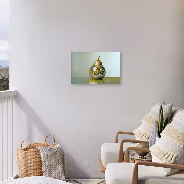Fruit - Disco - Art - Glitter Tuinposter op houten frame 2 cm dik klein -sfeer1