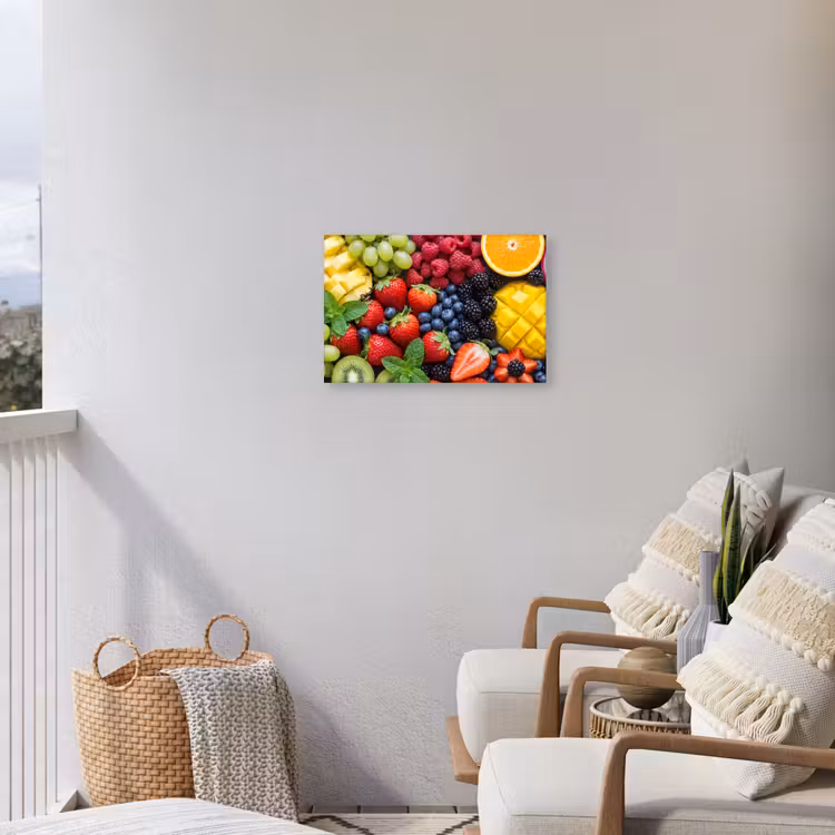 Fruit - Vers - Kleurrijk - Eten Tuinposter op houten frame 2 cm dik klein -sfeer1