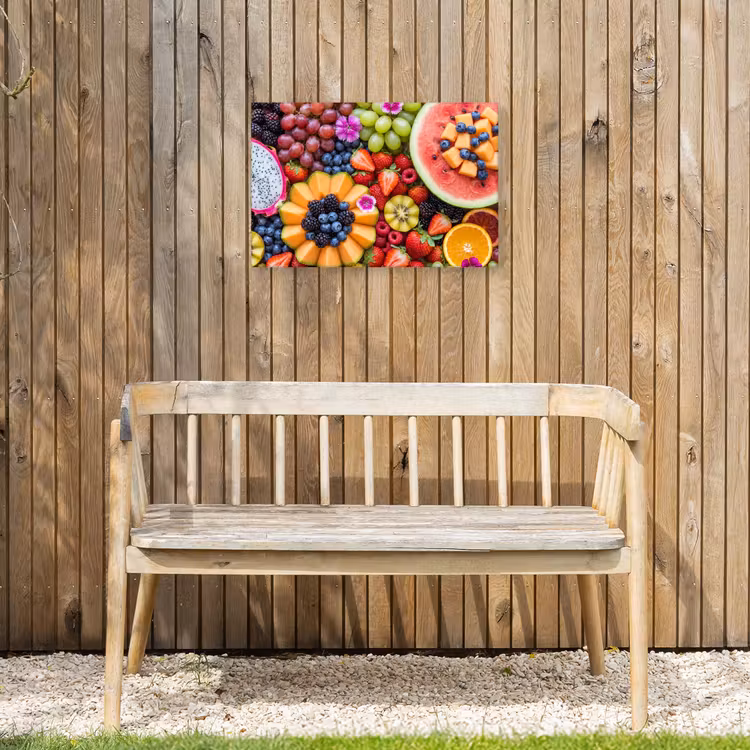 Fruit - Vers - Variatie - Eten - Kleurrijk Tuinposter op houten frame 2 cm dik klein -sfeer4