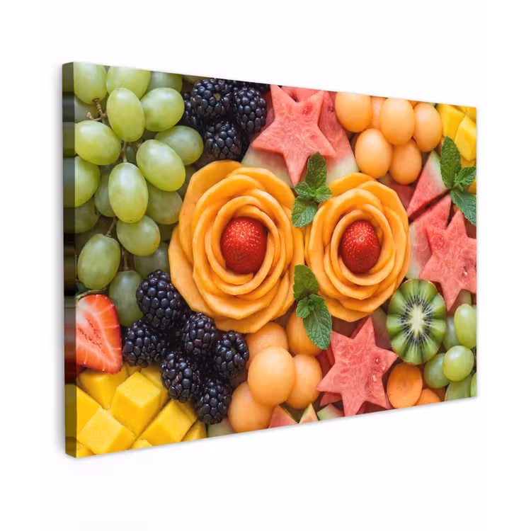 Fruit - Variatie - Kleurrijk - Vers - Eten Tuinposter op houten frame 2 cm dik klein -3d
