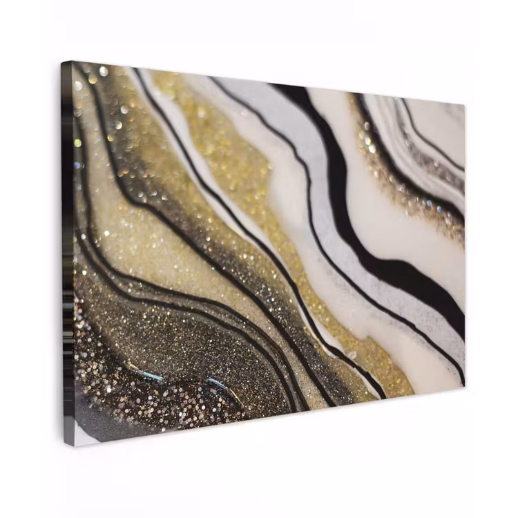 Edelsteen - Abstract - Marmer - Natuur Tuinposter op houten frame 2 cm dik klein -3d