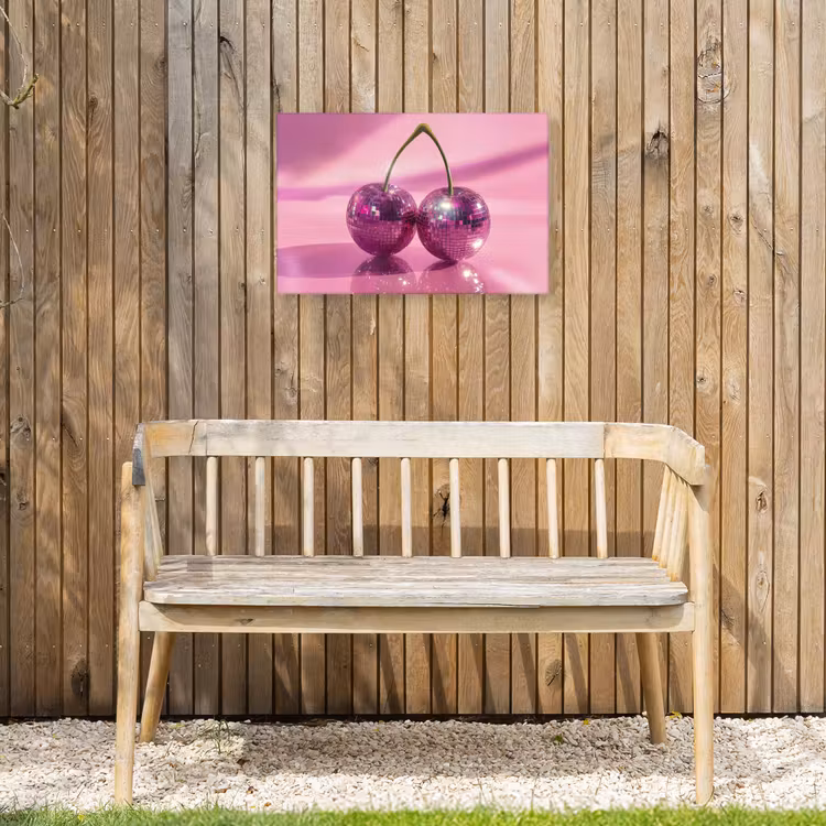 Glitter - Discobol - Roze - Kersen Tuinposter op houten frame 2 cm dik klein -sfeer4