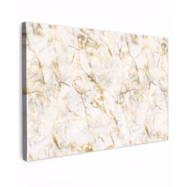 Goud - Licht - Nerf - Marmer Tuinposter op houten frame 2 cm dik klein 845 -3d