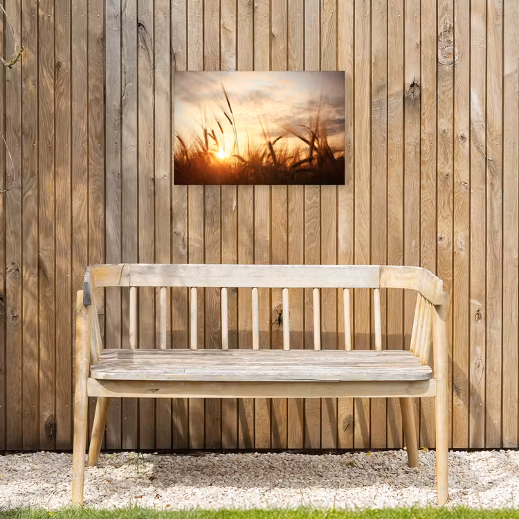 Gouden Graanveld bij Zonsopgang Tuinposter op houten frame 2 cm dik klein -sfeer4