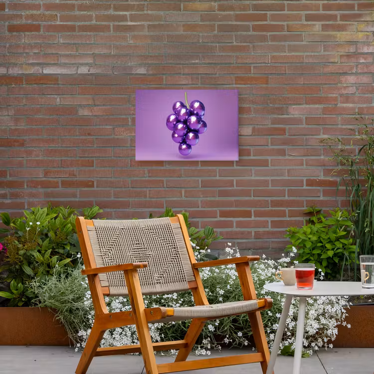 Druif - Disco - Glitter - Paars Tuinposter op houten frame 2 cm dik klein -sfeer3