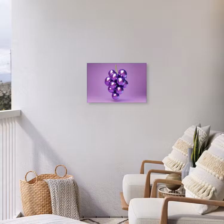 Druif - Disco - Glitter - Paars Tuinposter op houten frame 2 cm dik klein -sfeer1