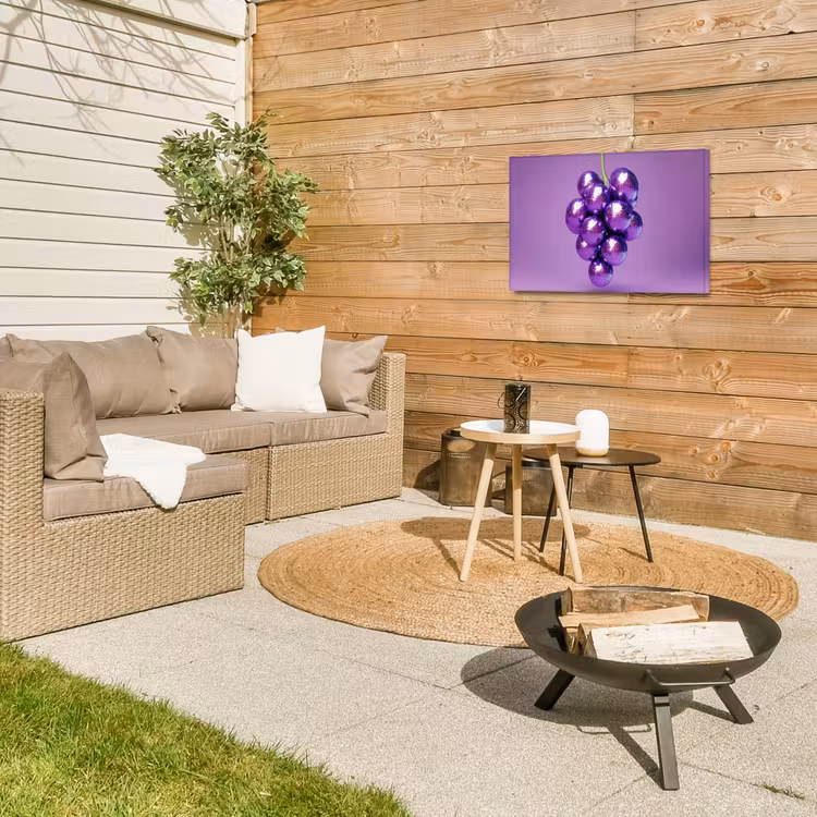Druif - Disco - Glitter - Paars Tuinposter op houten frame 2 cm dik klein -sfeer2