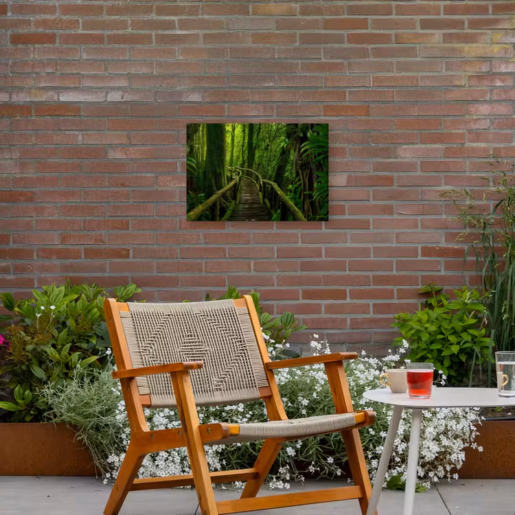 Groene Oase van Rust Tuinposter op houten frame 2 cm dik klein -sfeer3