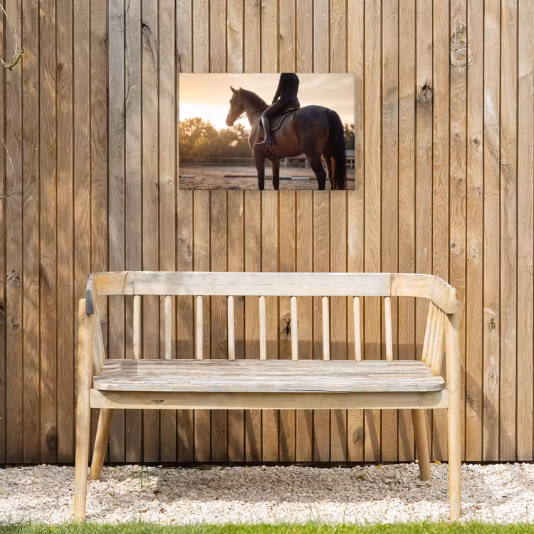 Harmonie - Ruiter - Zon Tuinposter op houten frame 2 cm dik klein -sfeer4